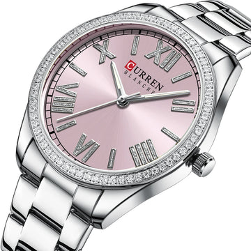 CURREN Women Watches Luxury Stainless Steel Watch for Women Fashion Casual Women's Bracelet Watches Waterproof Ladies Wristwatch