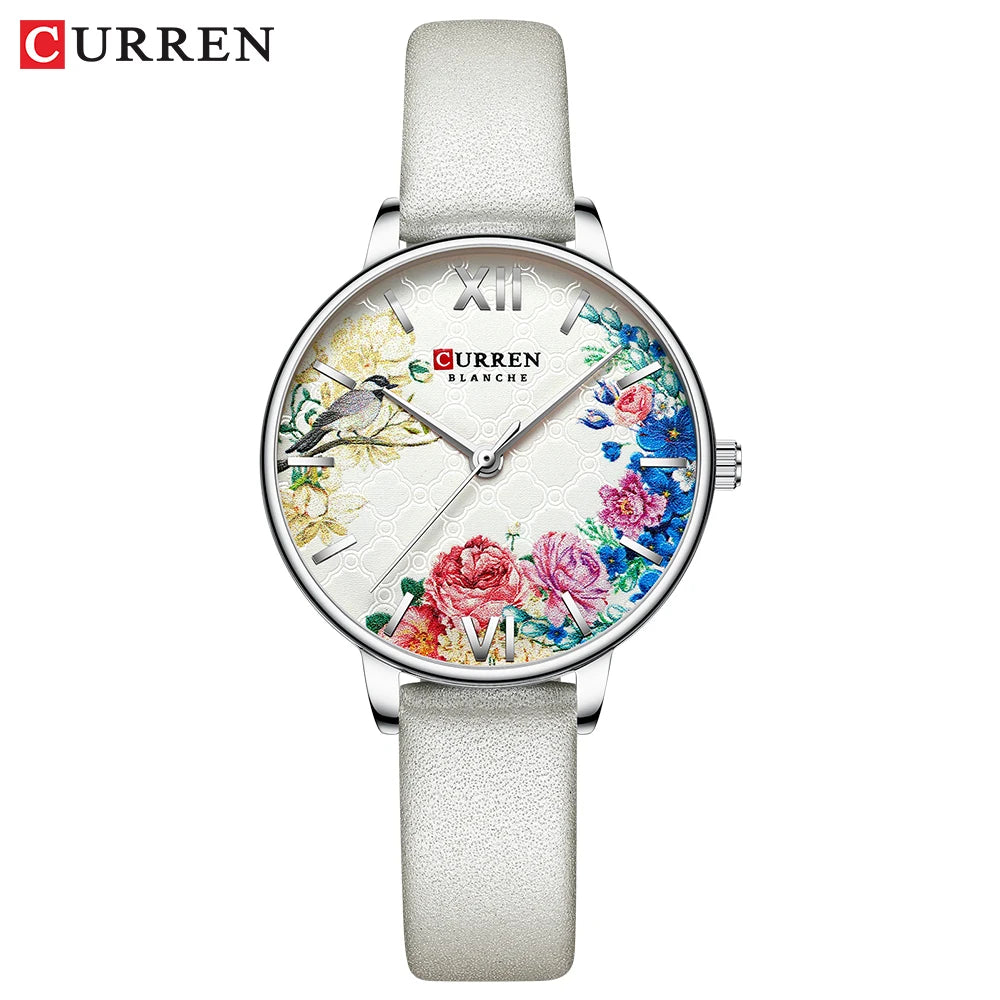 Relogio Feminino Curren Watches Woman Luxury Brand Leather Strap Ladies Wrist Watches Waterproof Elegant Female Clock For Women
