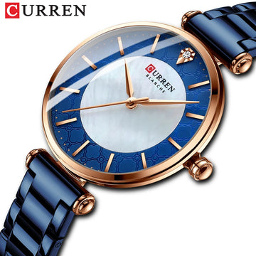2021  CURREN Women Watches Top Brand Luxury Japan Quartz Movement Stainless Steel Waterproof Wristwatches relogio mujer