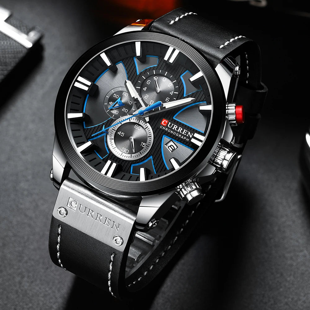 2021 CURREN Men's Watches Top Brand Luxury Men Wrist Watch Leather Quartz Watch Sports Waterproof Male Clock Relogio Masculino