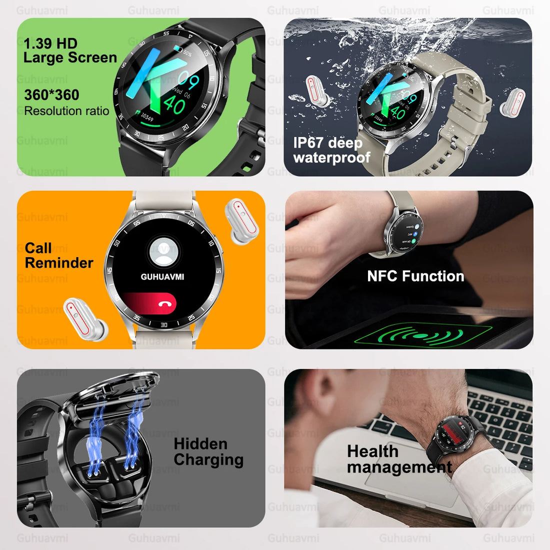 2024 Smart Watch Men Women Bracelet 2 in 1 TWS Wireless Earbuds 1.39 Inch Heart Rate Blood Pressure Sports Waterproof Smartwatch