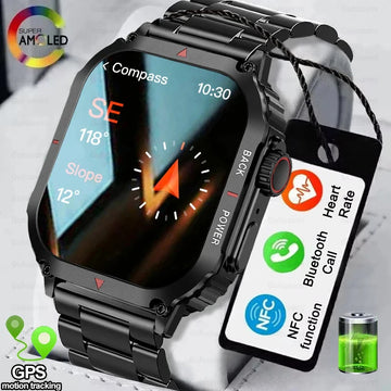 2024 Sports Smart Watch Men 1.95" AMOLED Screen IP68 Waterproof Watches Voice  Call GPS Motion Trajectory Smartwatch For Android