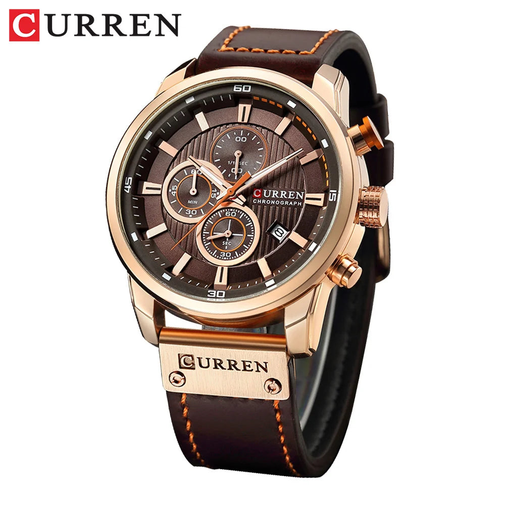 Top CURREN Fashion Date Quartz Men Watches Brand Luxury Male Clock Chronograph Sport Mens Wrist Watch Hodinky Relogio Masculino