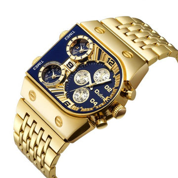 Oulm Multi Time Zone Large Dial Luminous Men Watc/-['h