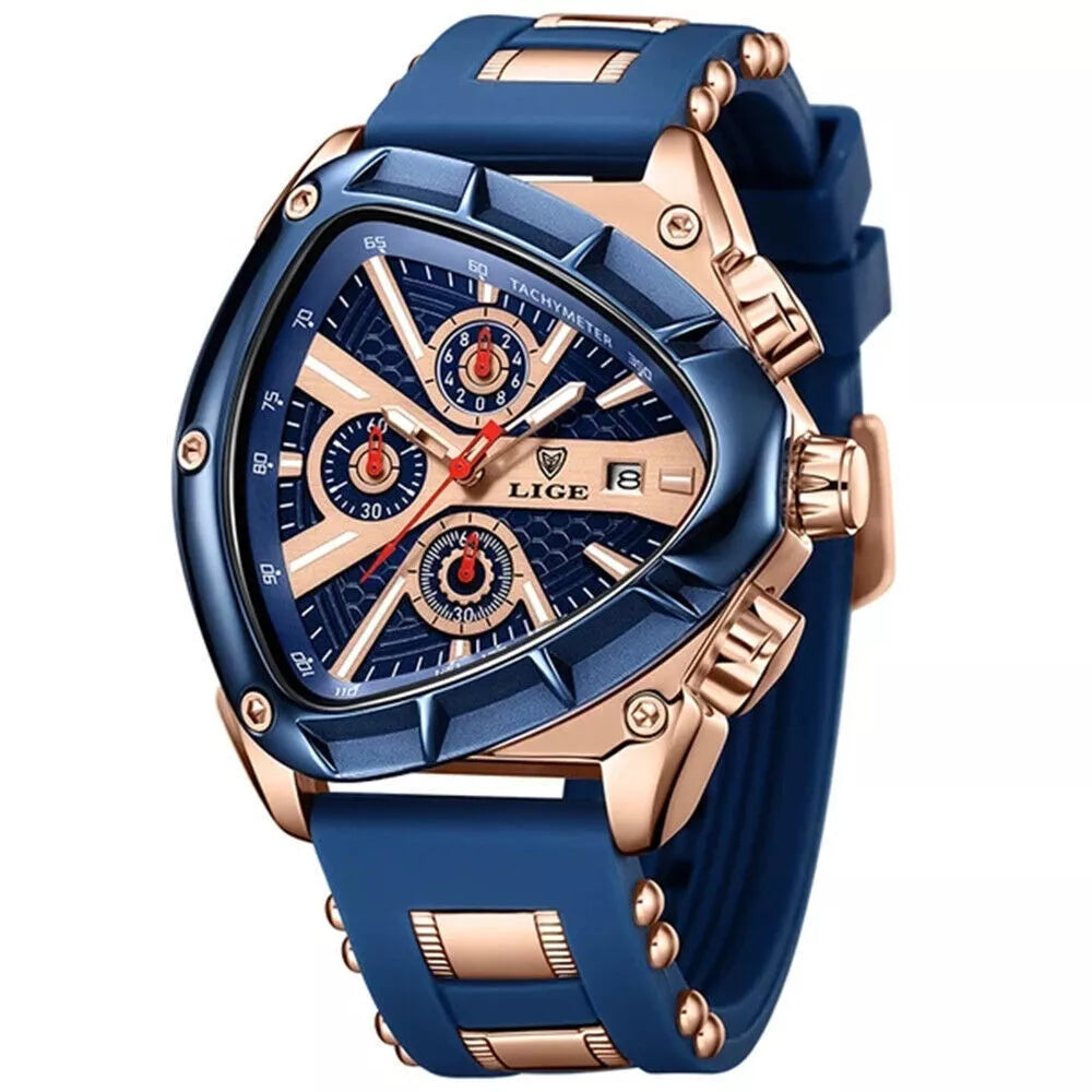 Lige Men Triangle Luxury Watch