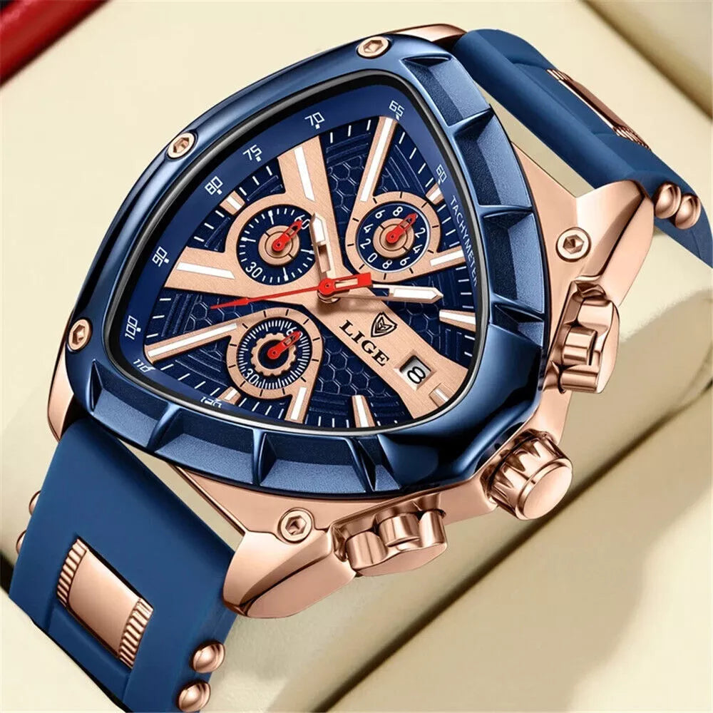 Lige Men Triangle Luxury Watch